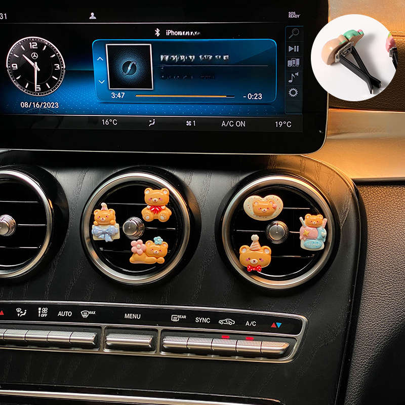Car Interior Decor Style Cute Potted Animals 6 Pack