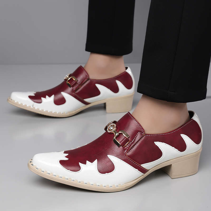 Mens Leather Shoes Color Red Sizeuk 7.5