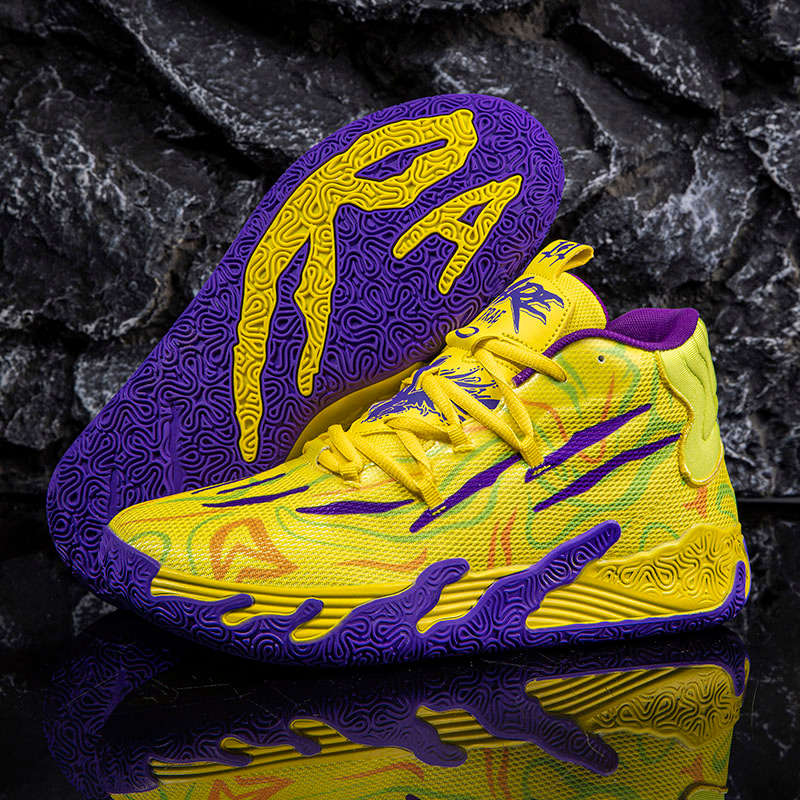 Sneakers Yellow Purple Size Uk 7