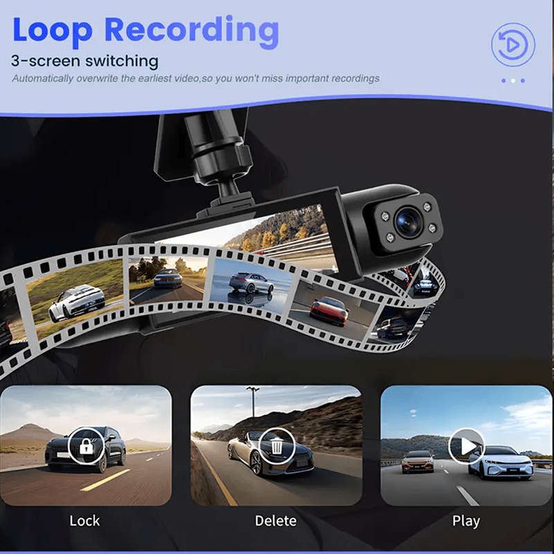 Dashcam Style Three-Record Model