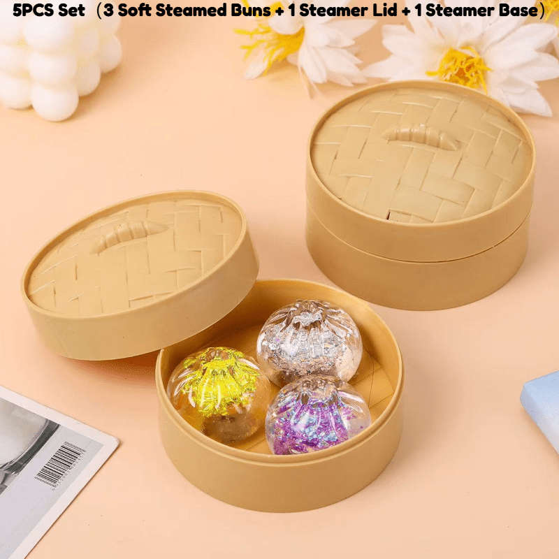 Squeezable Toys Color Random Colorsluminous Version Style 5Pcs Set3 Bun 1 Lid 1 Base