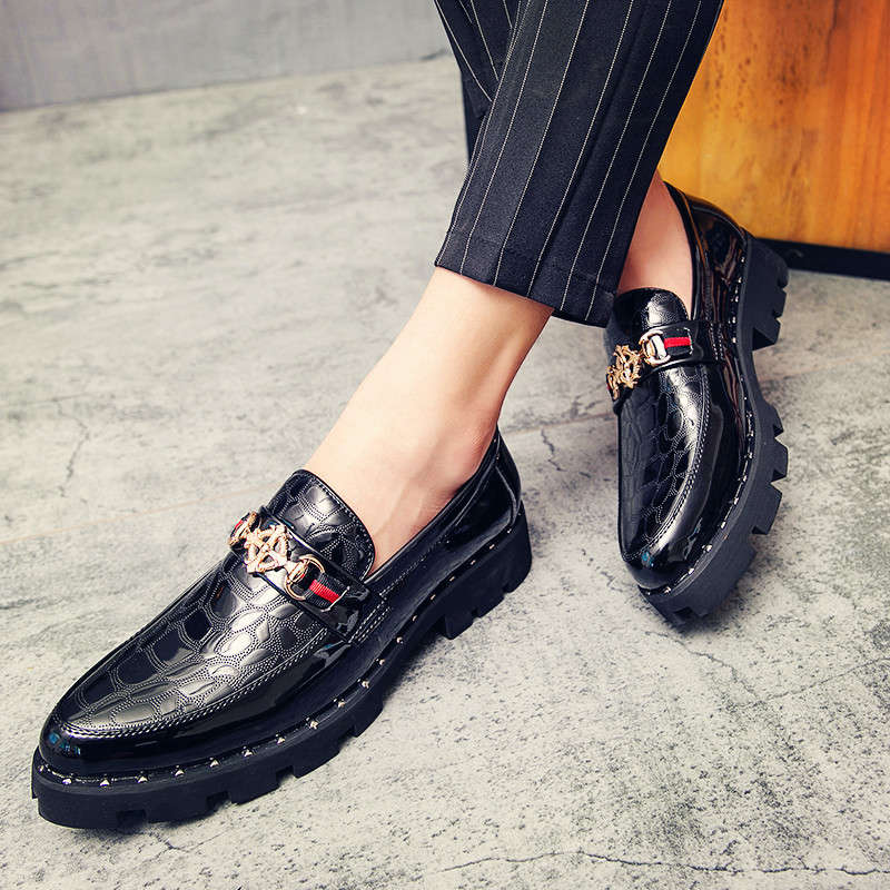 Mens Leather Shoes Color Black Sizeuk 7