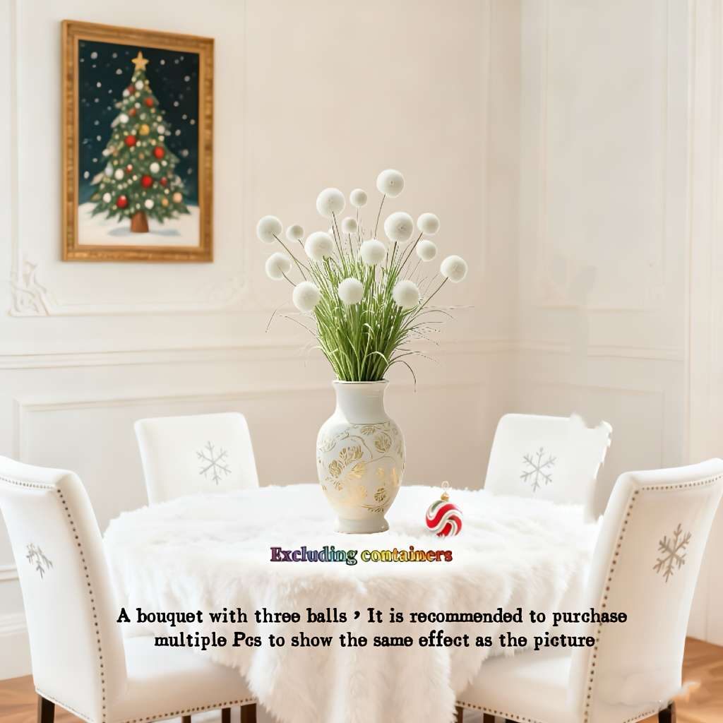 Simulated Flower Color Green Homeweddingoutdoor Quantity3Pcs  9 Flower Balls Excluding Container