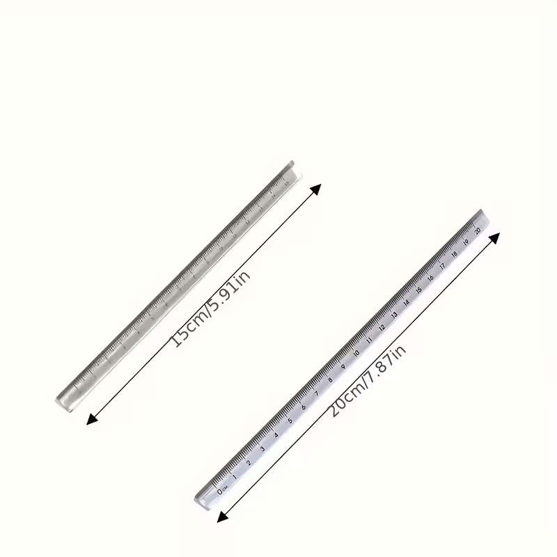 Ruler Model 1 Transparent Plastic Triangle Ruler15Cm