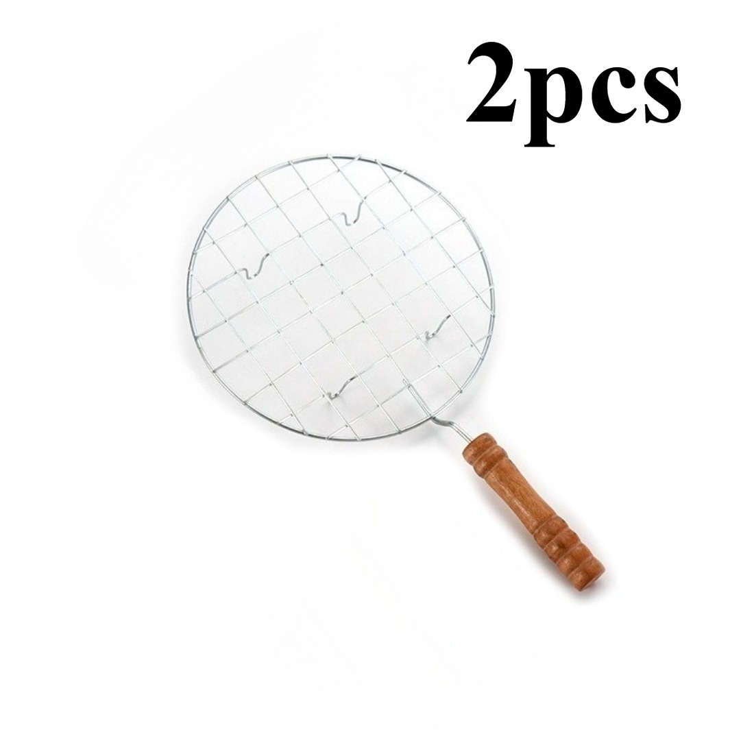 Grilling Net Model Wooden Handle Quantity 2Pcs