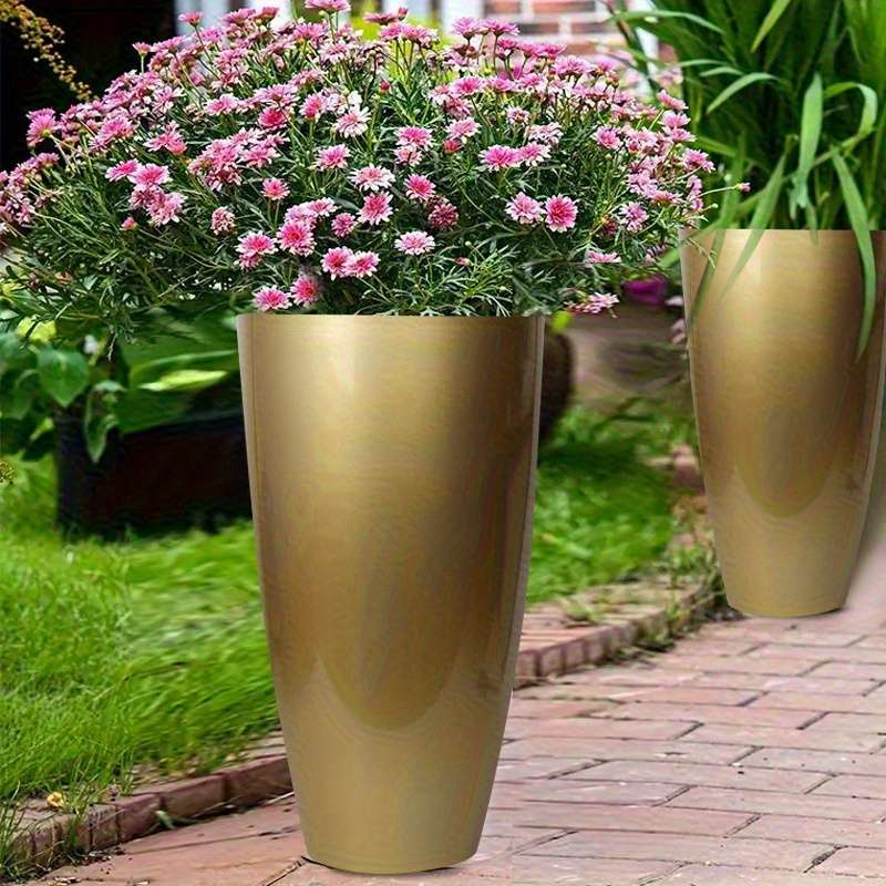 Flowerpot Color Golden2Pcs