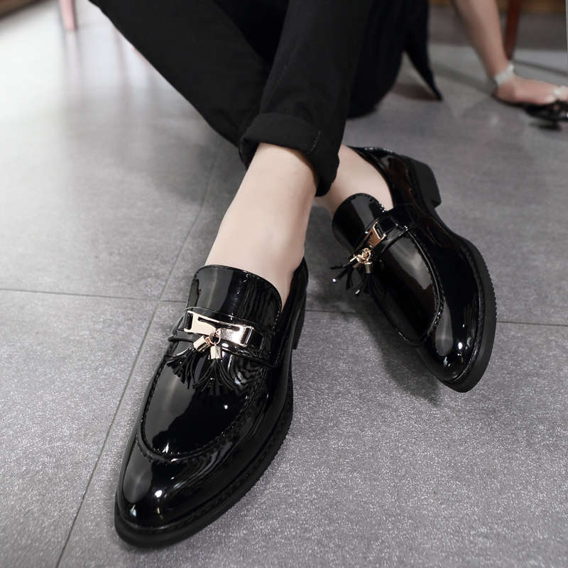 Mens Leather Shoes Color Black Sizeuk 5.5