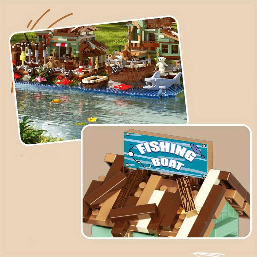 3D Building Model Puzzle Set Color Multicolored