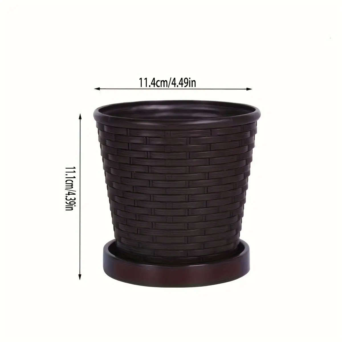 Sleek Elegant Woven Planter Brown Durable Enhanced Security For Home Office