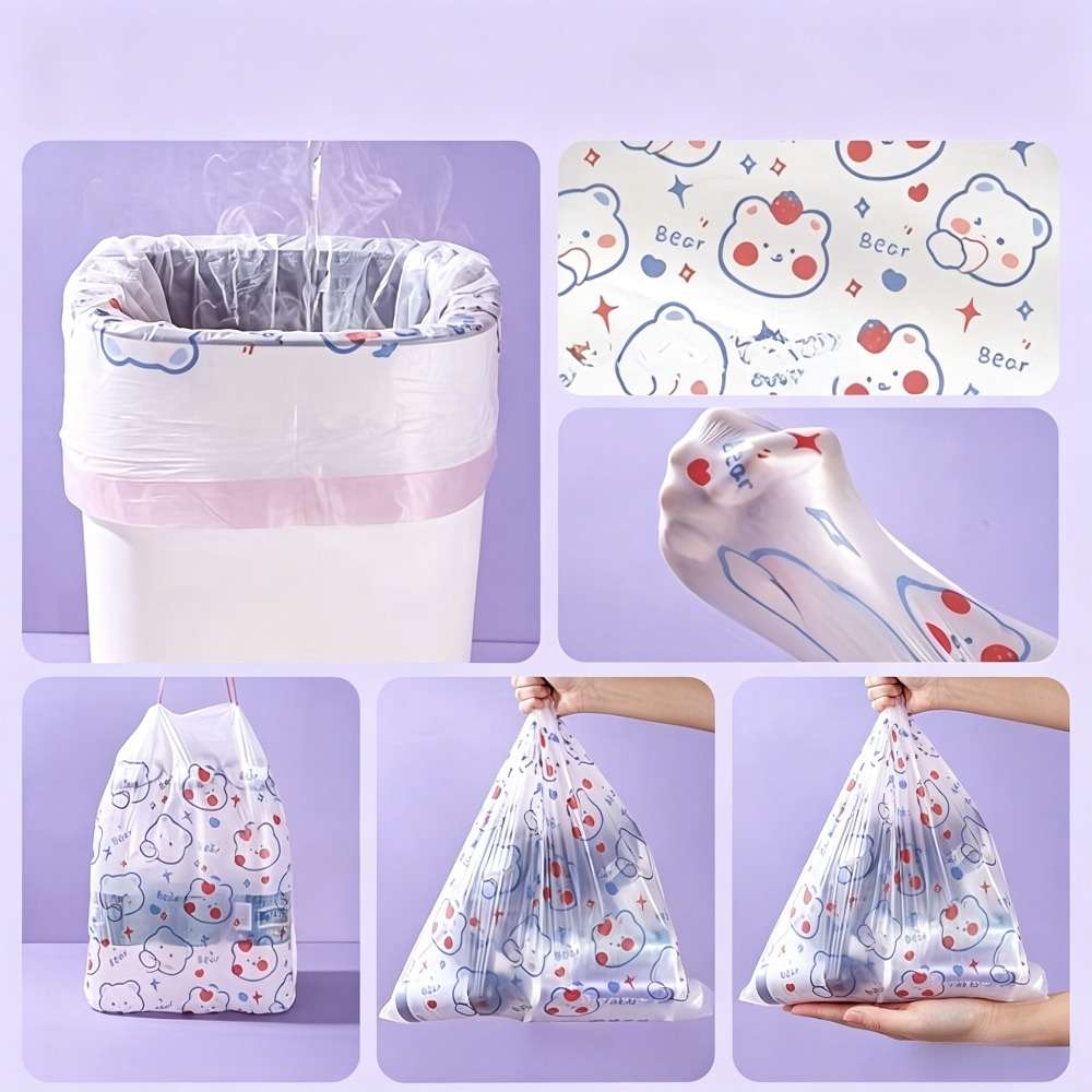 Trash Bagcute Bearsize3 Rolls75 Pieces