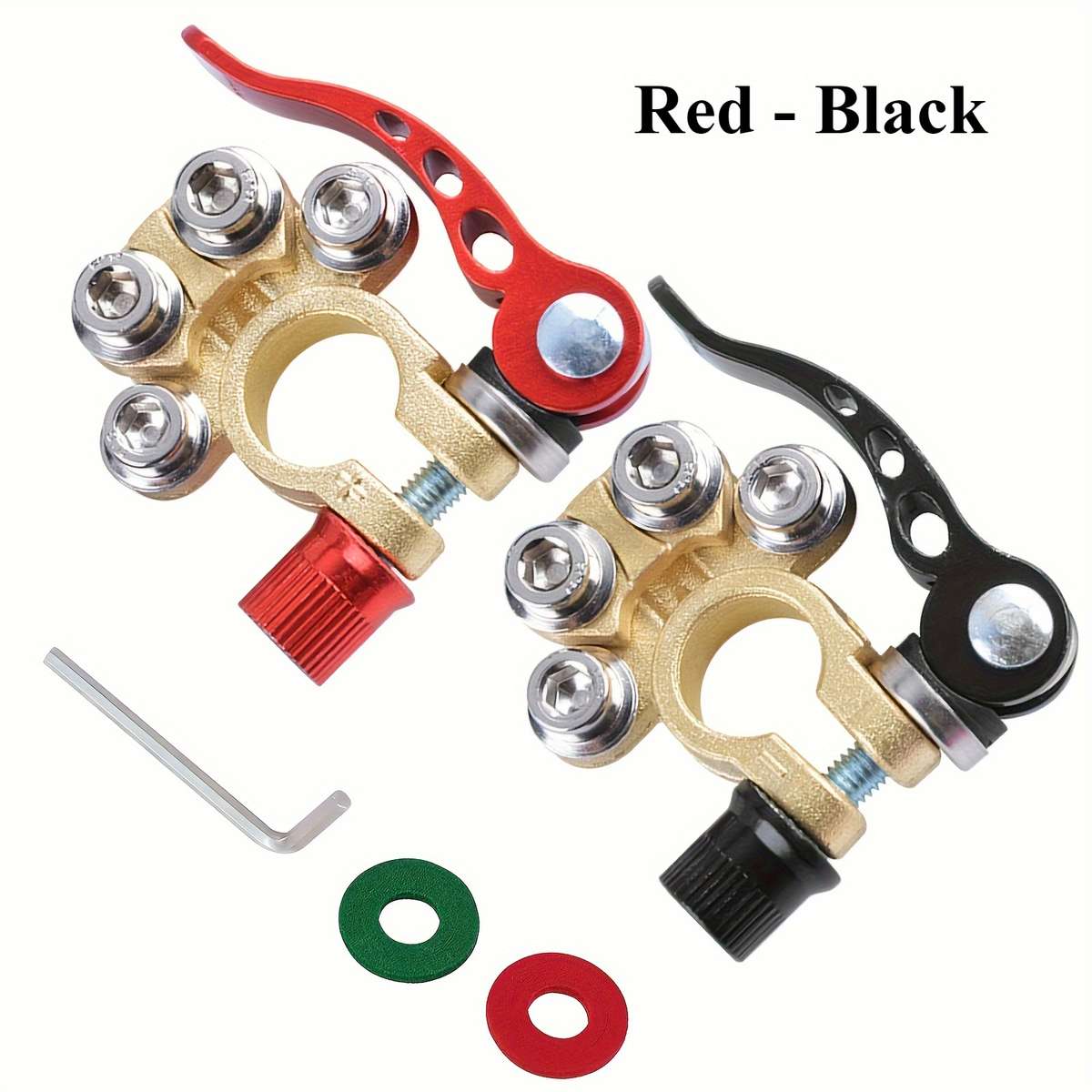 2 Battery Terminal Clip Connectors
