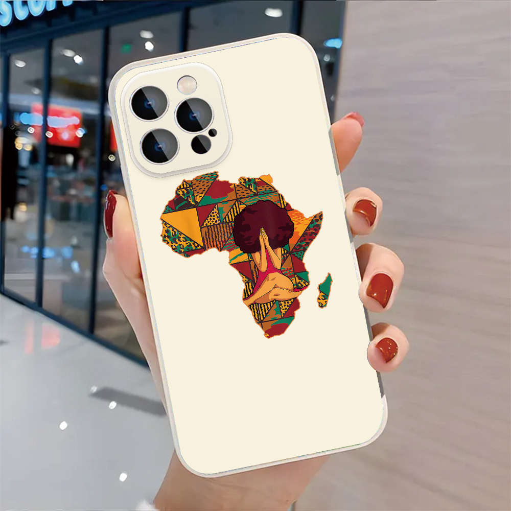 1Pc Black For iPhone 14 Plus African Unity And Meditation Phone Case
