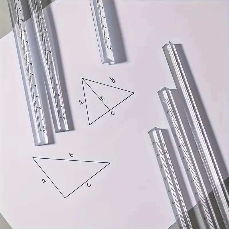 Ruler Model 1 Transparent Plastic Triangle Ruler20Cm