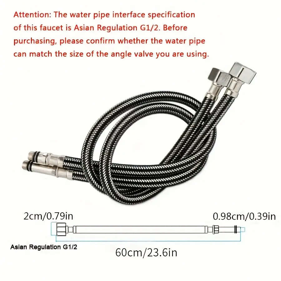 Faucet 7Pcs Set With 2 60Cm Pipes