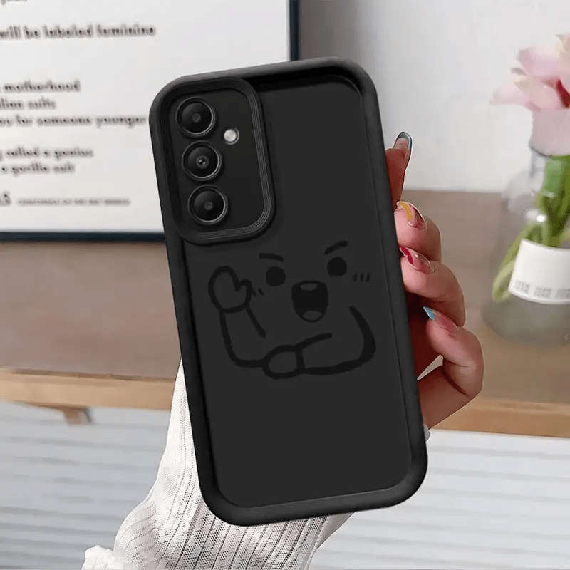 Phone Case Black Compatible Model Galaxy A7 2018