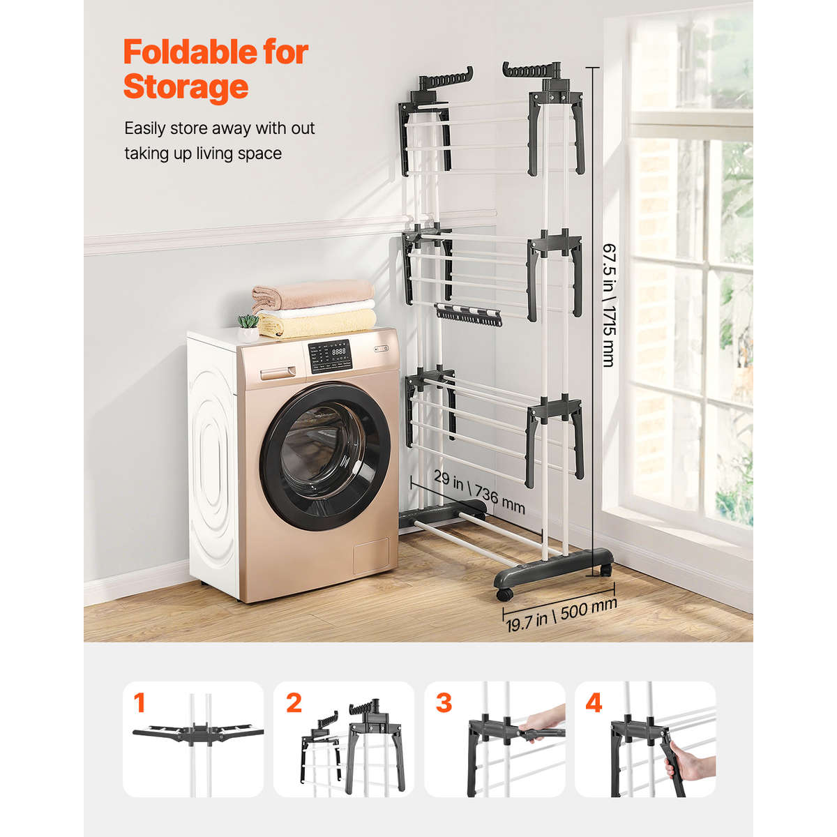 Clothes Rack Gray Balcony Lifesaver Drying Freedom1 Cleaning Cloth