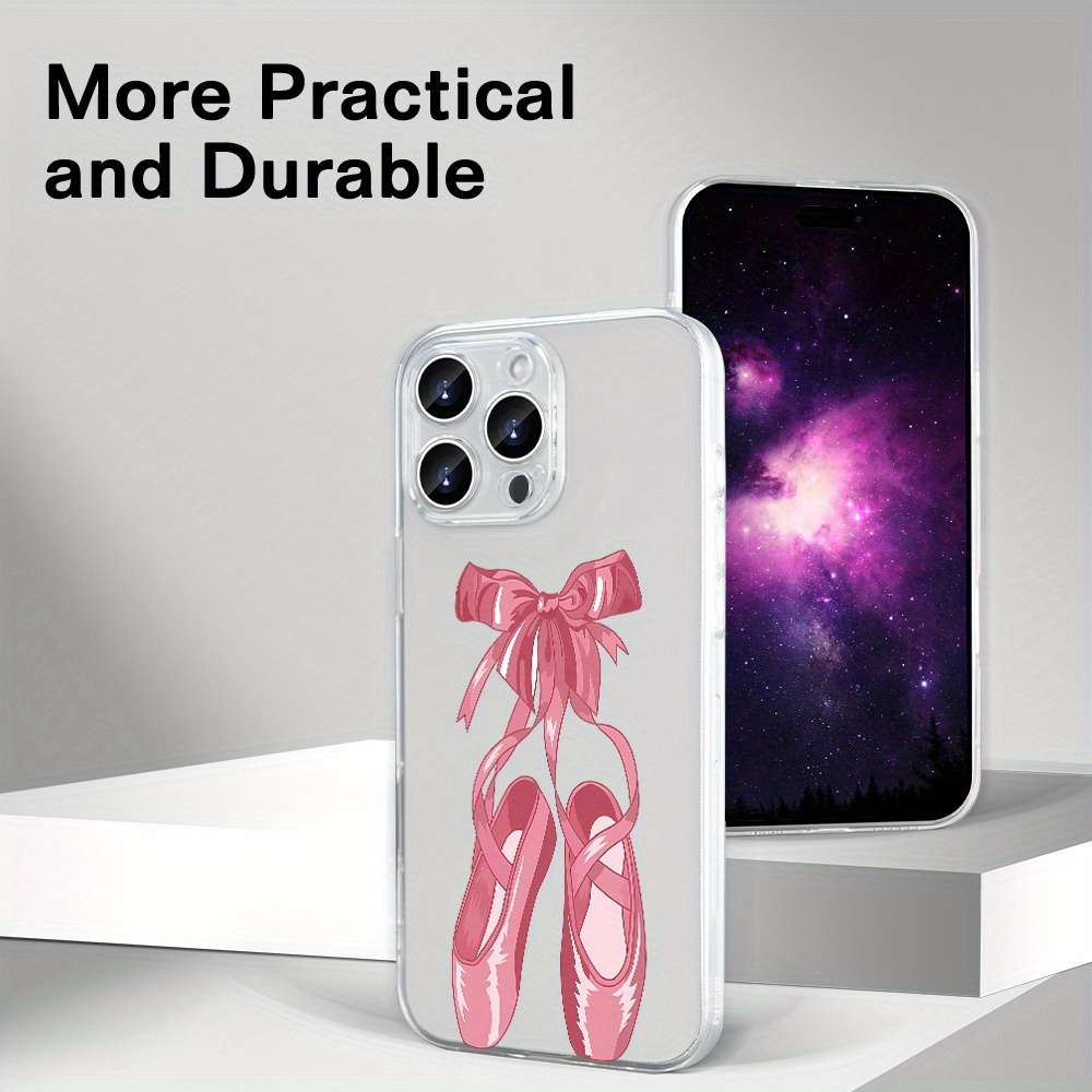 1Pc Transparent For iPhone 12 Pro Ballet Shoes Phone Case