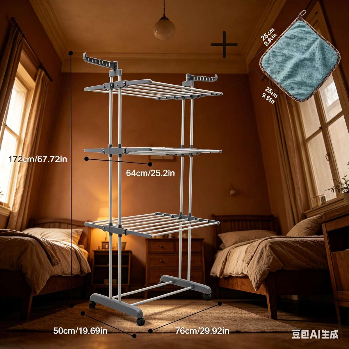 Clothes Rack Gray Balcony Lifesaver Drying Freedom1 Cleaning Cloth