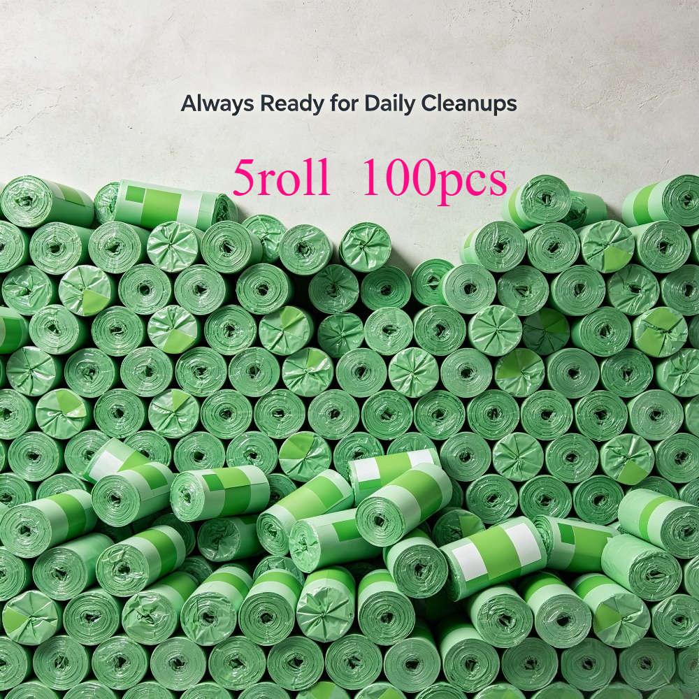 Trash Bag5 Rolls100 Sheets Green