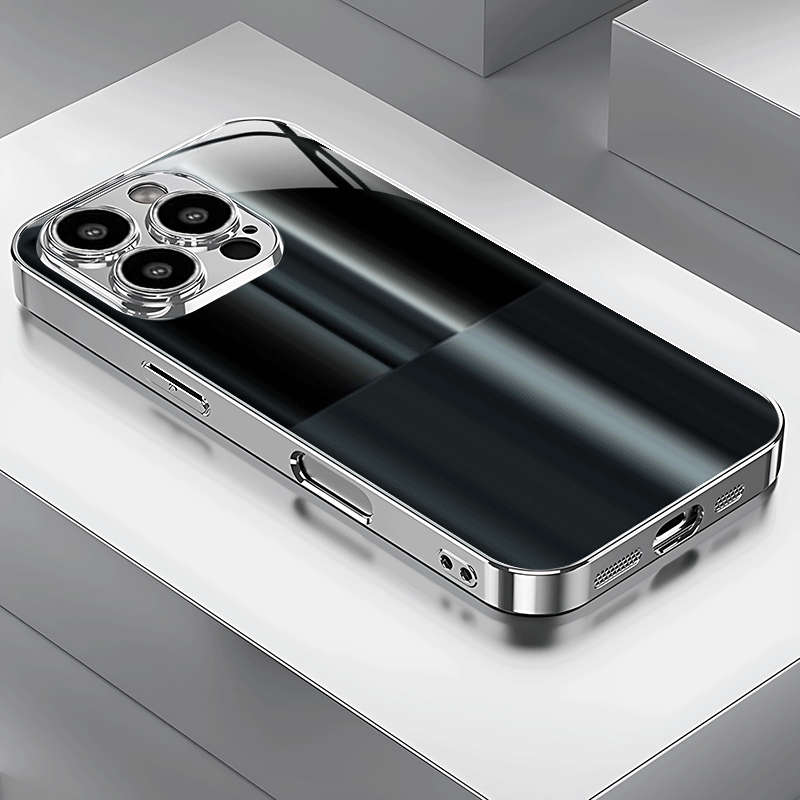 1Pc Silvery For iPhone 12 Mini Business Reflective Phone Case