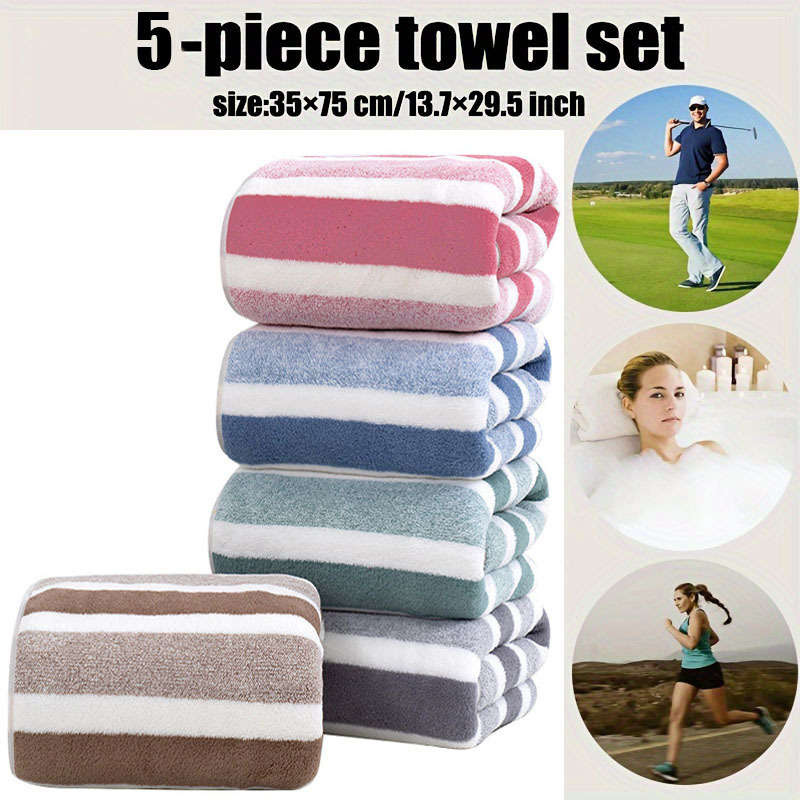 Towel Color Gray Size5 Piece Set