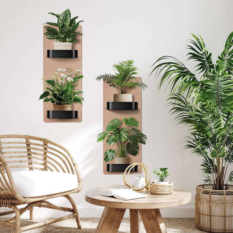 Wall Stickers Color 2Pcs Vivid Green Plant Pattern