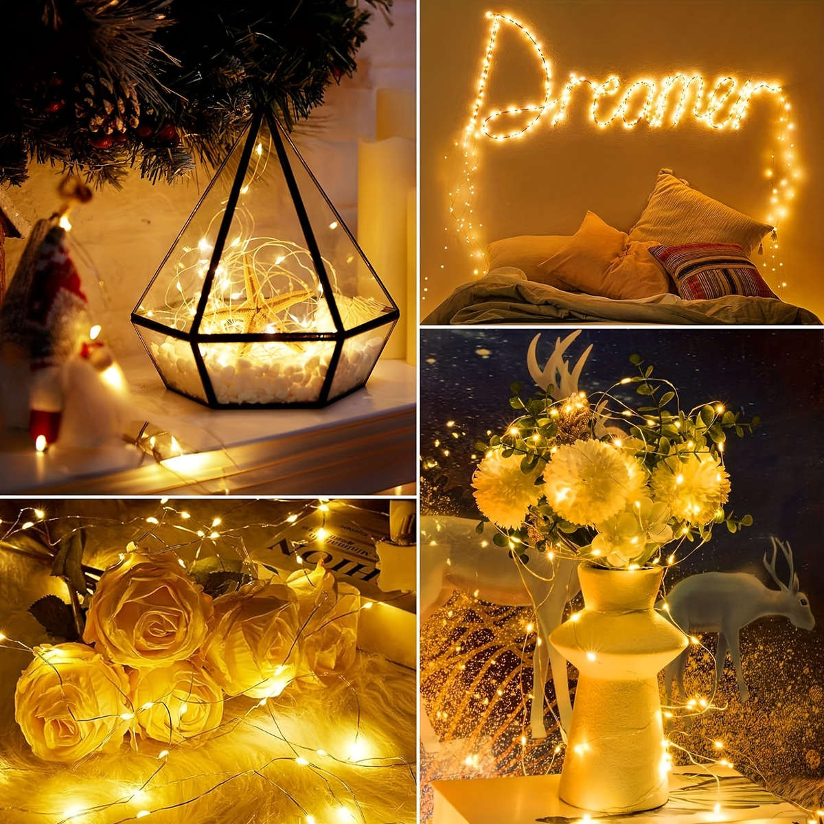 Christmas Lights Warm White Size 30Pcs 1Meter