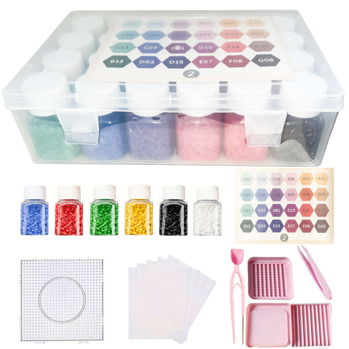 Perler Bead Set 24 Color Bean Paste Set