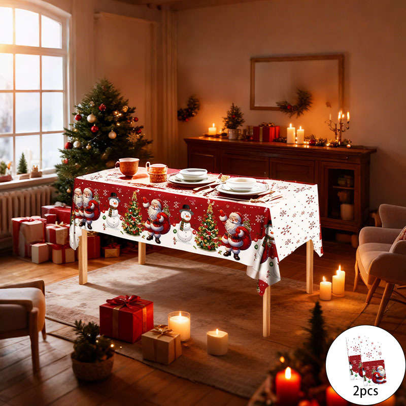 Christmas Tablecloth Color Mixed Color Quantity 2Pcs