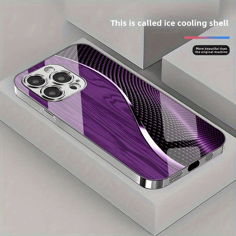 1Pc Multicolor  For iPhone 11 Wood Grain Phone Case