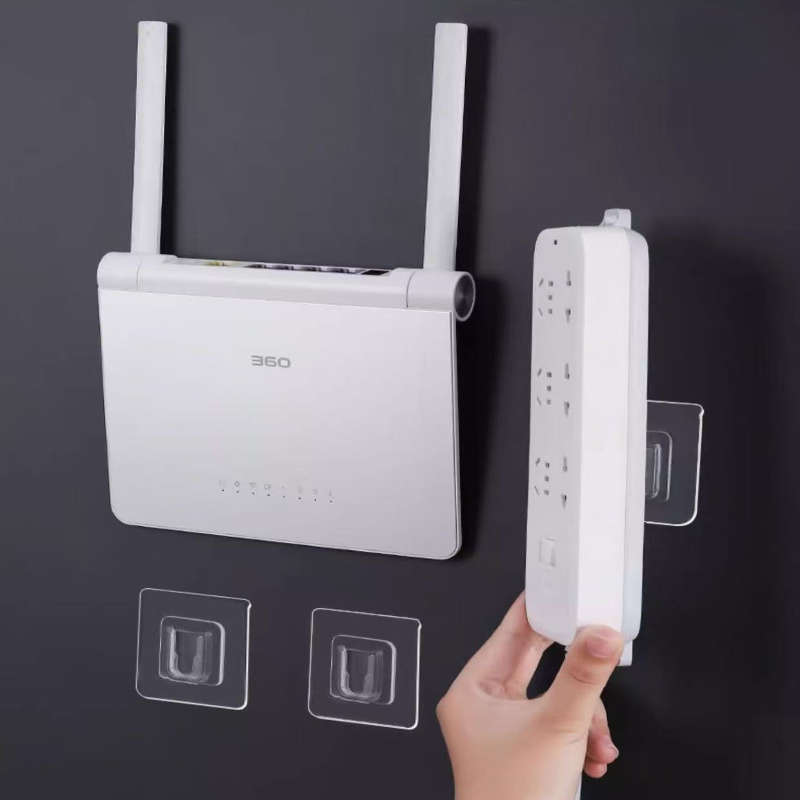 Strong Double Sided Adhesive Wall Hooks Transparent Suction Quantity 1 Set