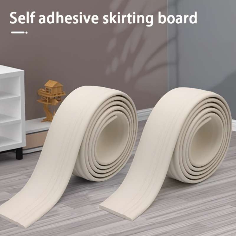 Skirting Board 118.11 Inches * 2.36 Inches 5 Meters * 6 Centimeters Style Elegant White