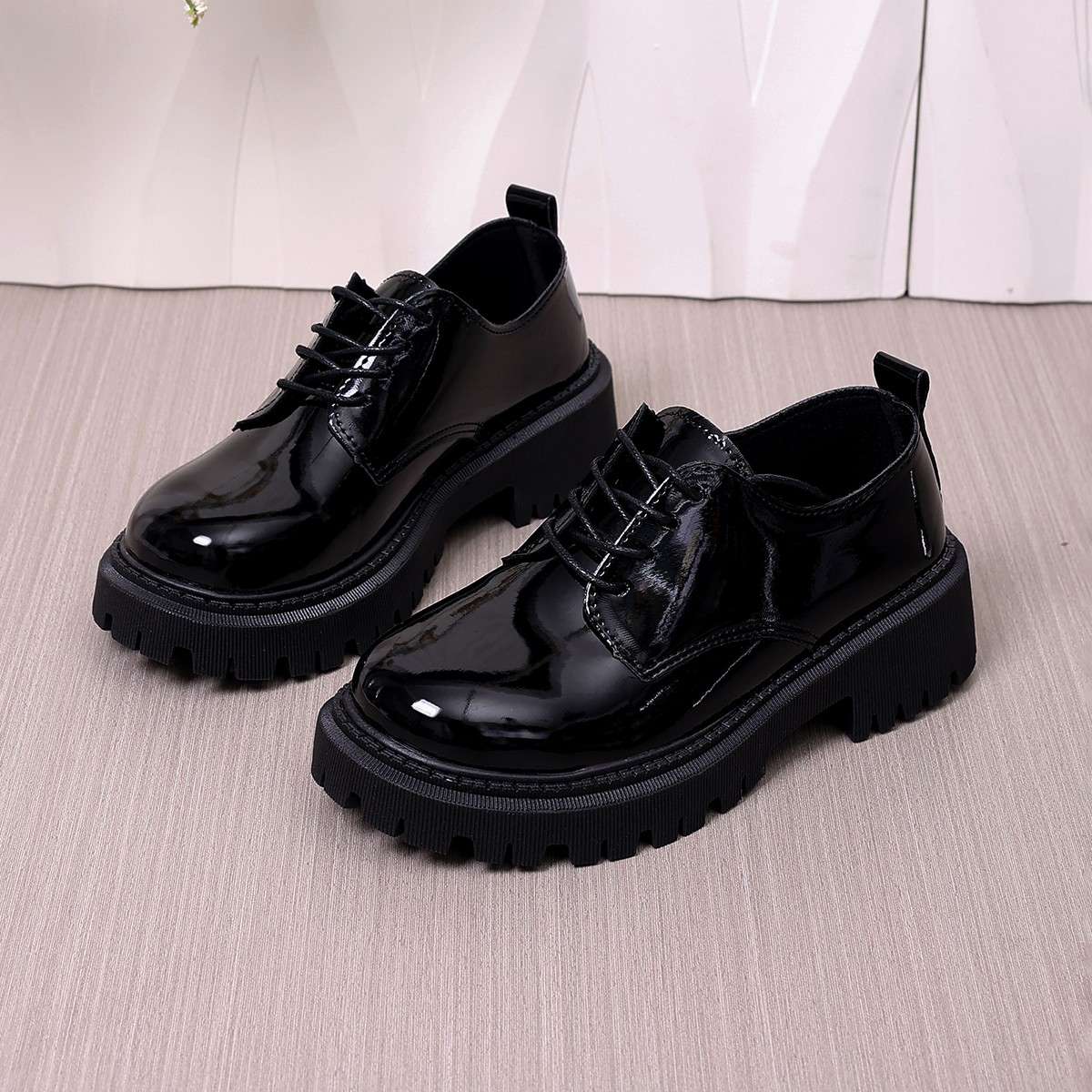Women S High Heels Color Glossy Black Sizeuk 3.5