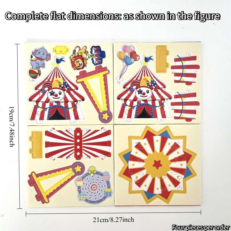 Building Toy Architectural Model Toy Set Model Random Quantity 4 Pcs