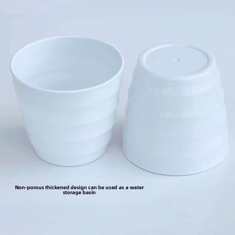 Flowerpot Color 6 Pieces Of White Corrugated Flower Pots