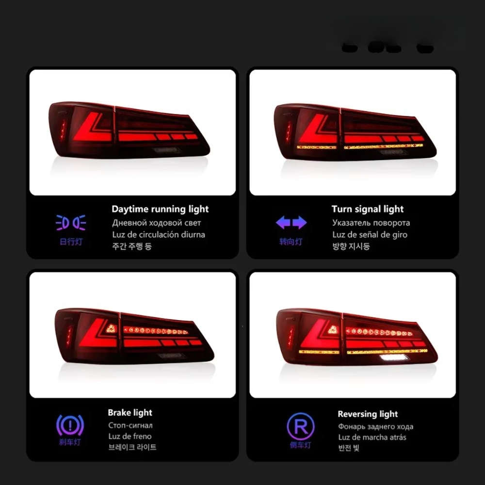 Car Lights Color Red Version1 Set