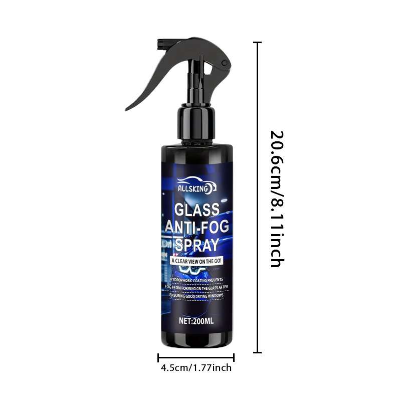 Waterproof Spray For Glass Capacity 200Ml Antifog Solution