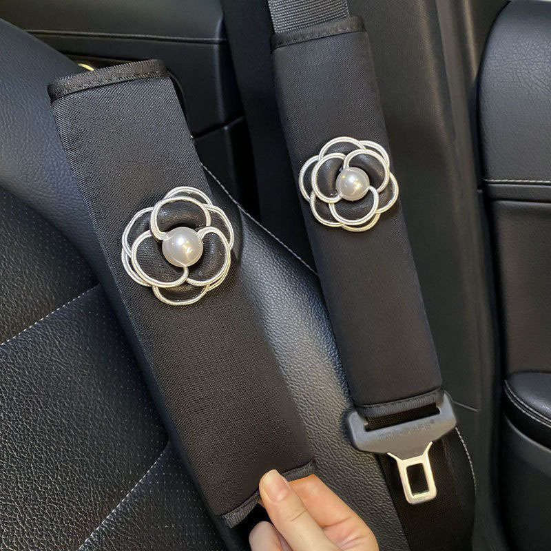 Car Seat Belt Covers Black Bow Quantity 2Pcs