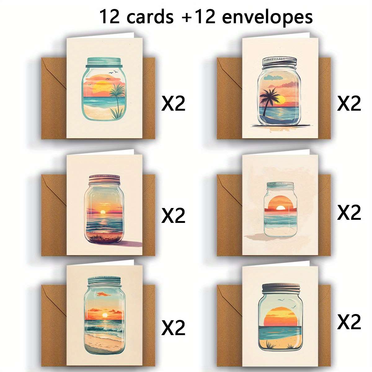 Greeting Cards Quantity 6Pcs