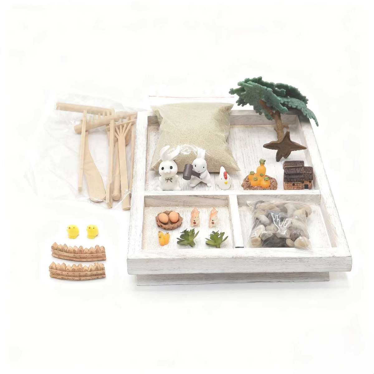 Miniature Farm Zen Sand Scene Kit Rabbit