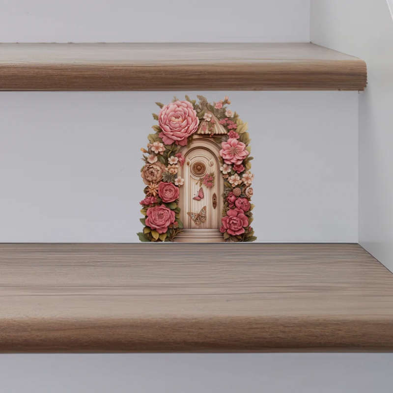 6Pcs Door Single Glossy Shape Forest Paper