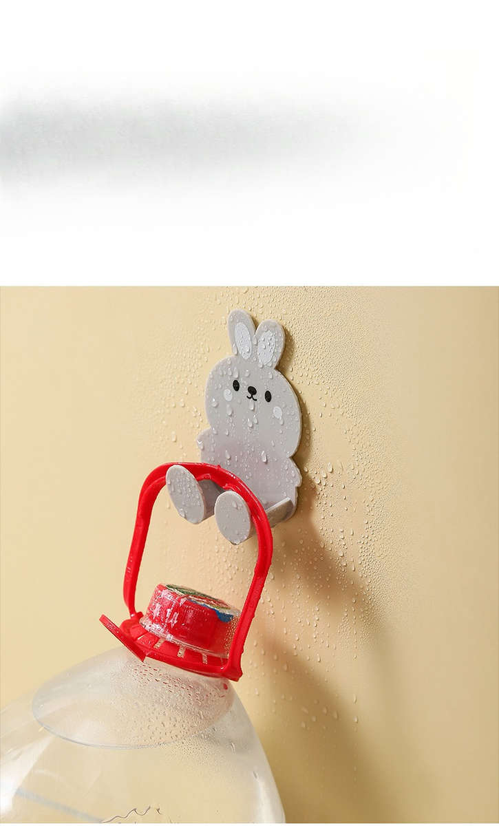 Creative Cartoon Style Adhesive Socket Hanger Electrical color Light grey two pack