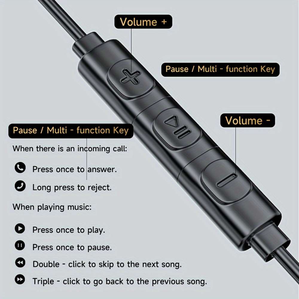 Wired Headphones Black- Model 3.5Mm