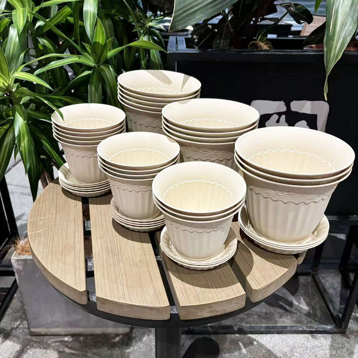 Flowerpot Size 20.32 Cm Pot Plus Tray Quantitymilan Yellow 3Pack