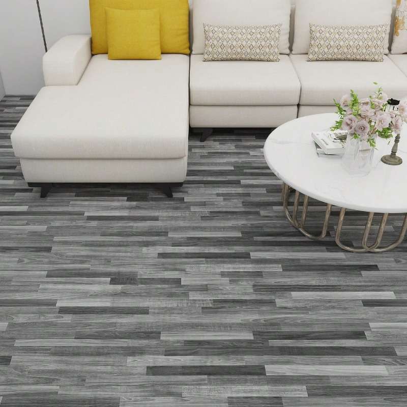Self Adhesive Floor Stickers Parquet Light Gray 40Cm*500Cm