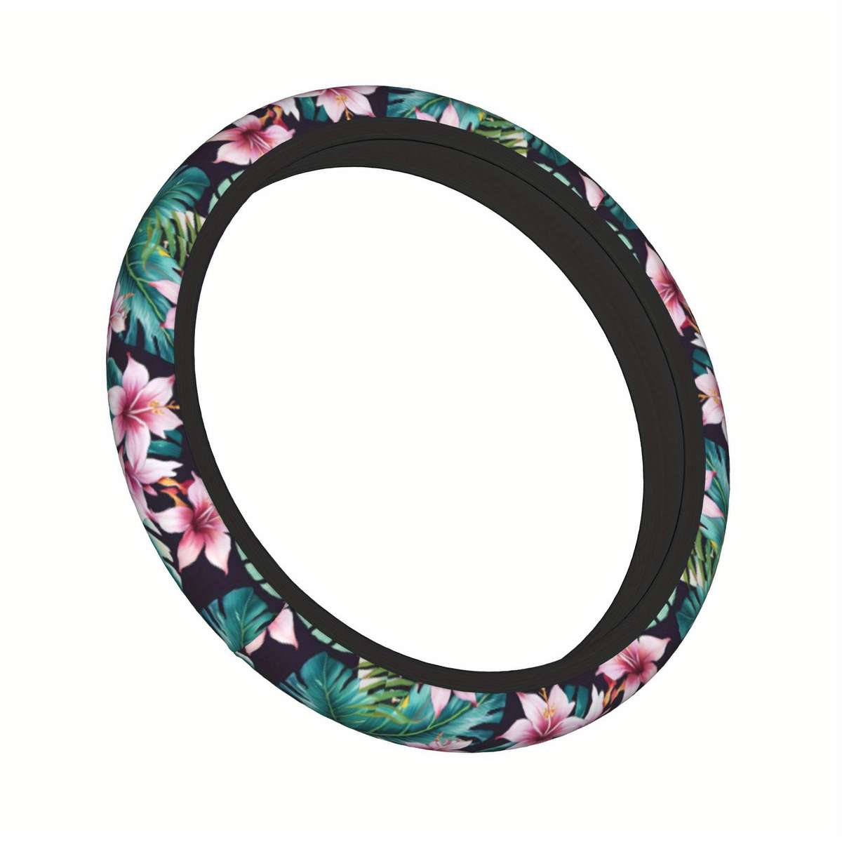 Car Steering Wheel Cover Black Size One Size