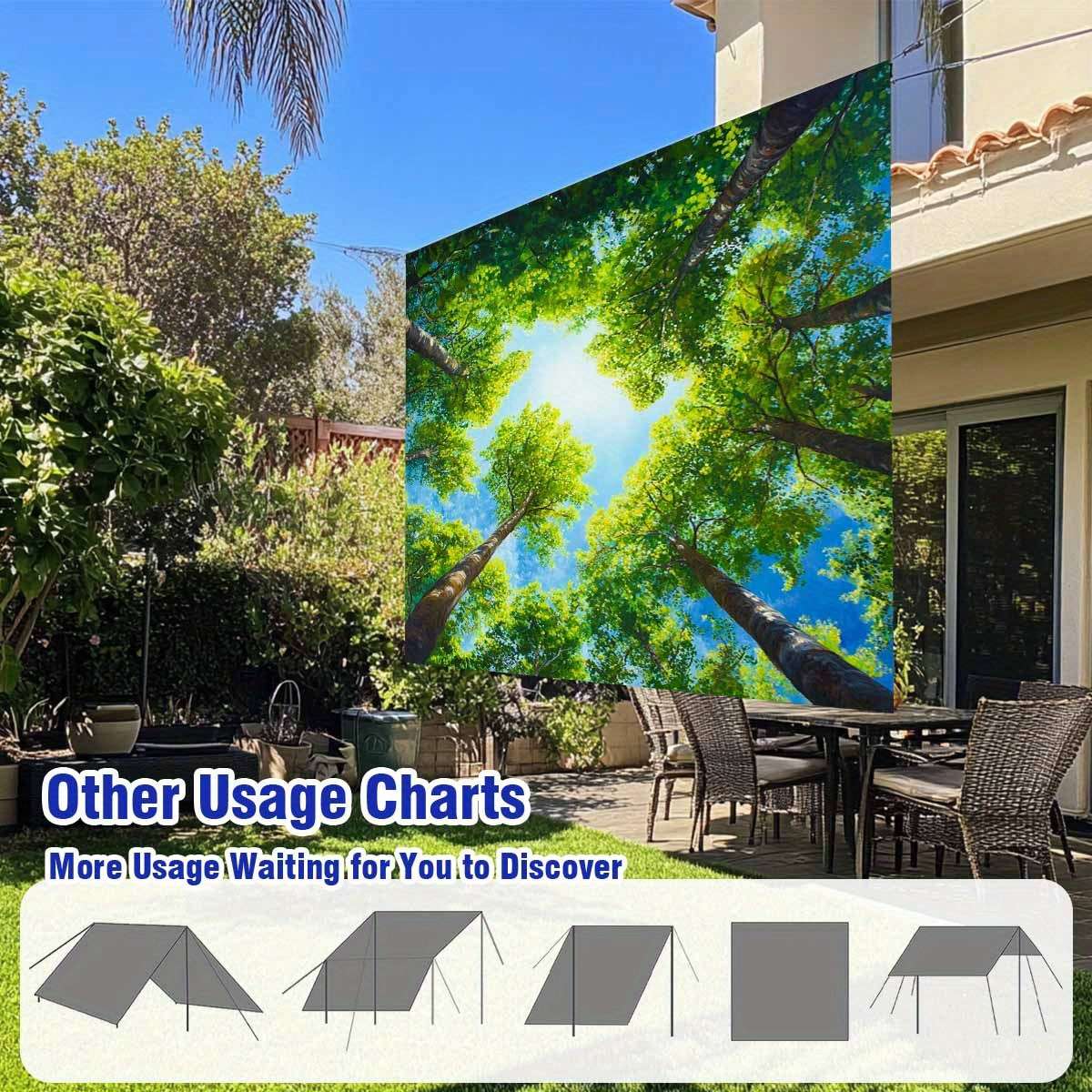 Premium Large Camping Tent Lush Green Forest Canopy Graphic Print All Season