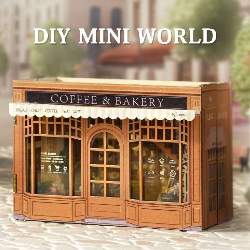 3D Building Model Puzzle Set Color Bagel Time