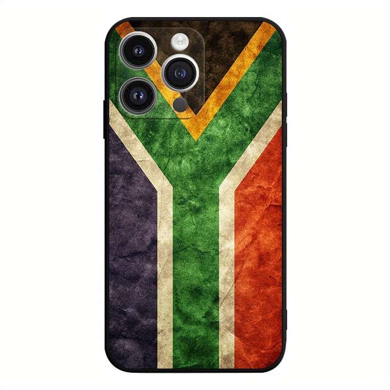 1Pc Mixed Color  For iPhone 16 Plus South African Flag Phone Case