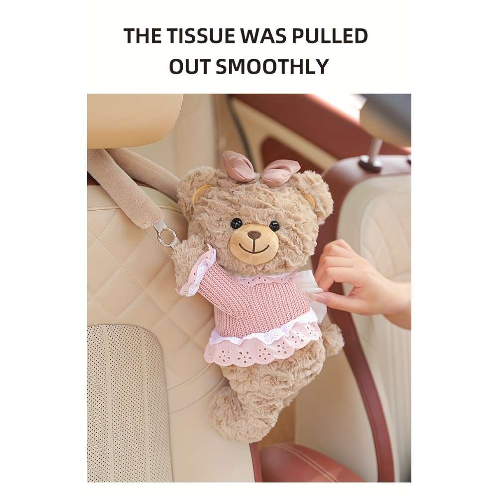 Car Tissue Box Color Pink Bear Items Tissue Box